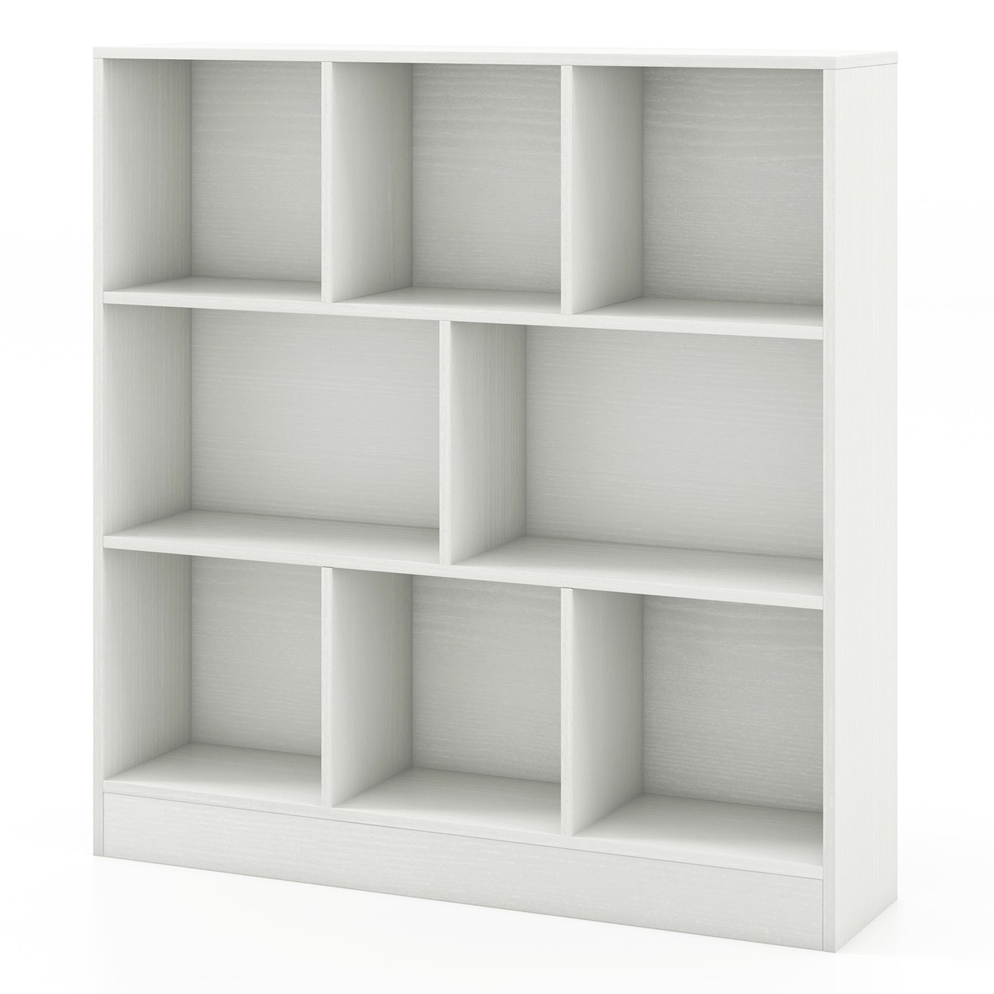 41 Inches 8-Cube Freestanding Bookcase for Kids-White Kids Crystal