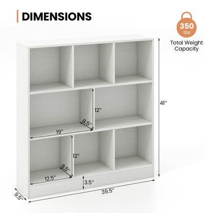 41 Inches 8-Cube Freestanding Bookcase for Kids-White