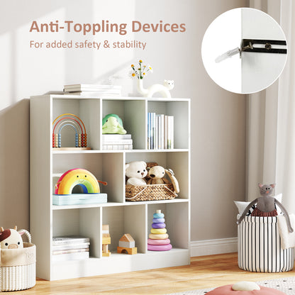 41 Inches 8-Cube Freestanding Bookcase for Kids-White