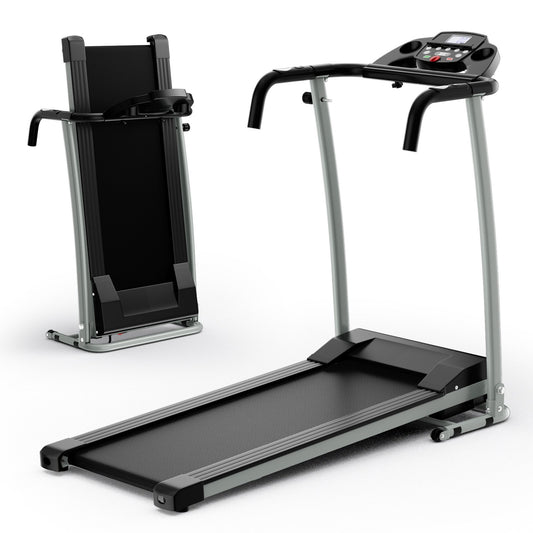 Folding Treadmill with 12 Preset Programs and LCD Display-Black Kids Crystal