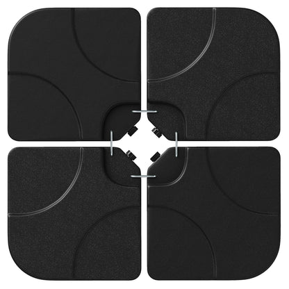 20 Inch Patio Offset Water Filled Plate Umbrella Base Sand-Black