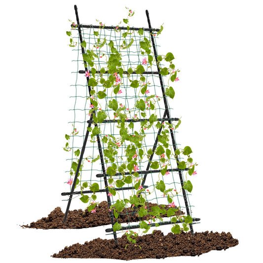 74 Inch Tall Garden Trellis for Flower Vine Vegetable Fruit Pea-Black Kids Crystal