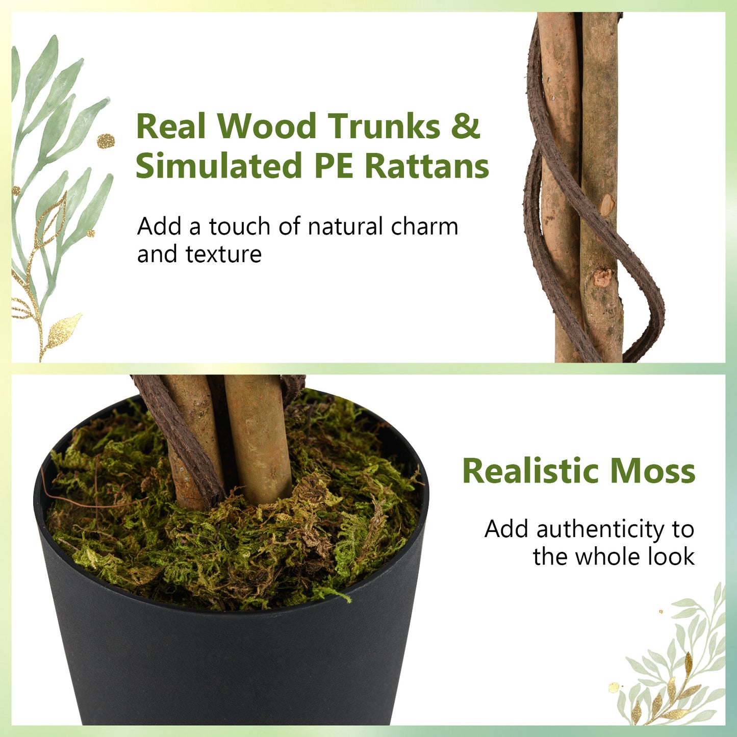 5 FT Tall Artificial Cherry Blossom Tree with Pink Flowers-1 Pack Kids Crystal