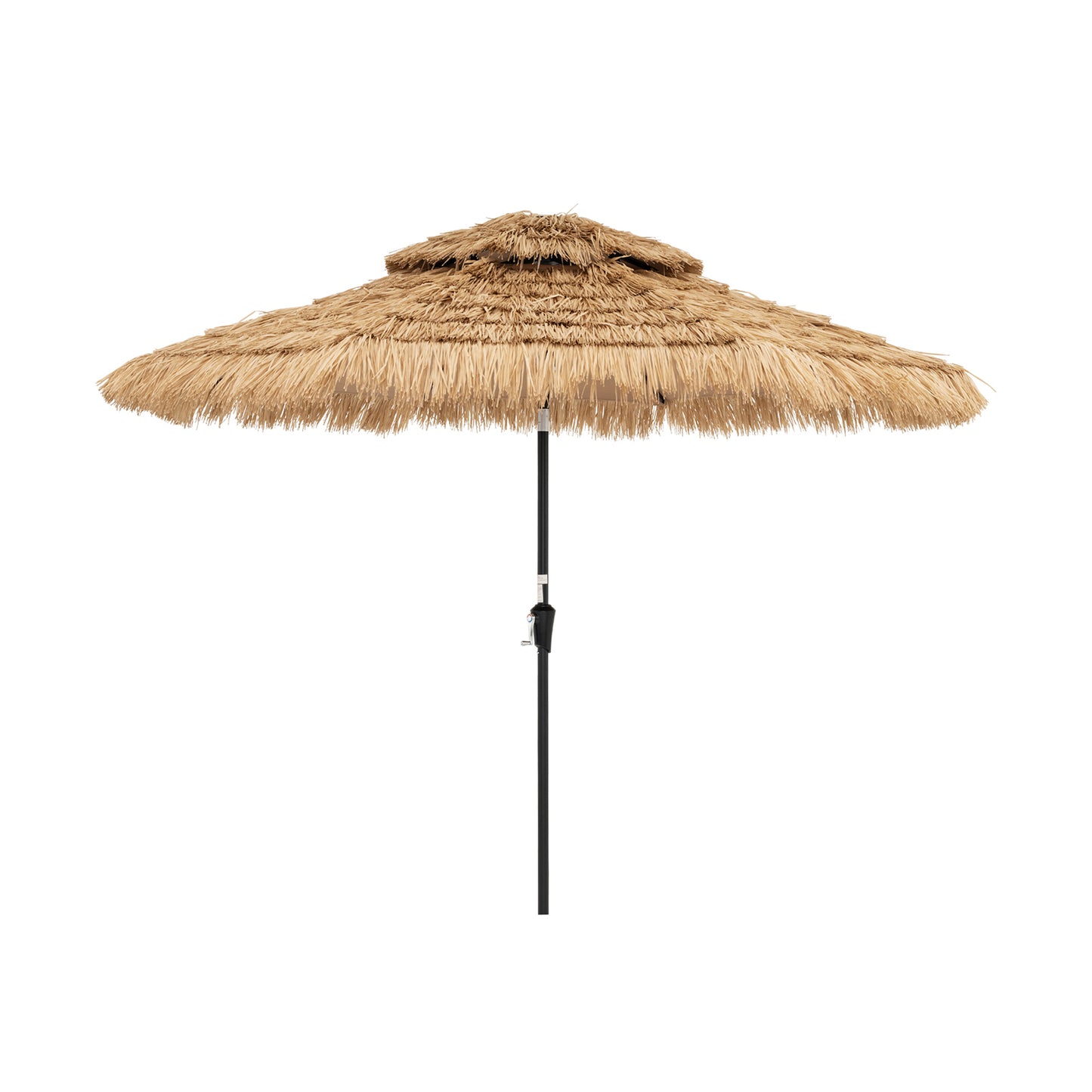 9 Feet Solar Powered Thatched Tiki Patio Umbrella with Led Lights Kids Crystal
