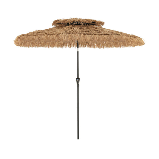 9 Feet Thatched Tiki Umbrella with 8 Ribs Kids Crystal