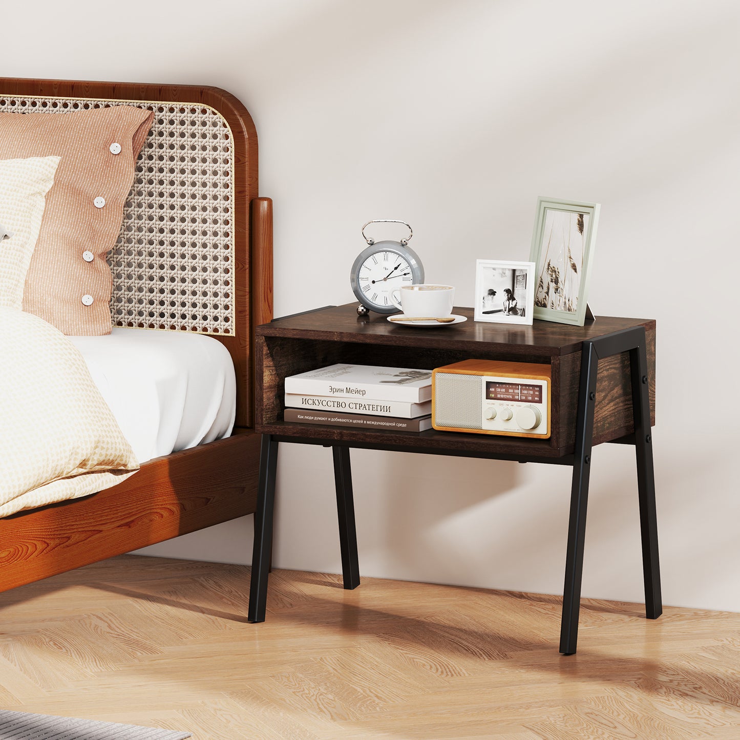 2 Pieces Stackable Night Stand Bedside End Table Set Kids Crystal