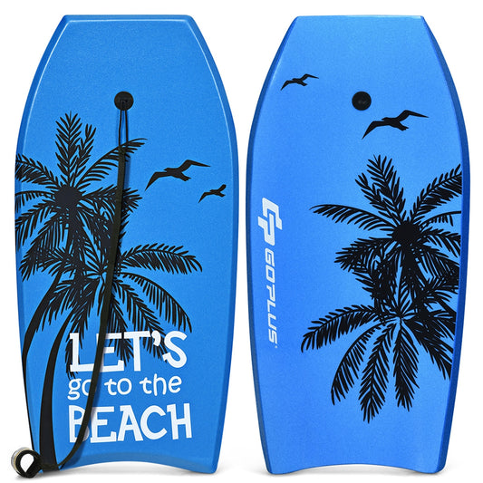 Super Lightweight Bodyboard Surfing with Leash EPS Core Boarding-L Kids Crystal