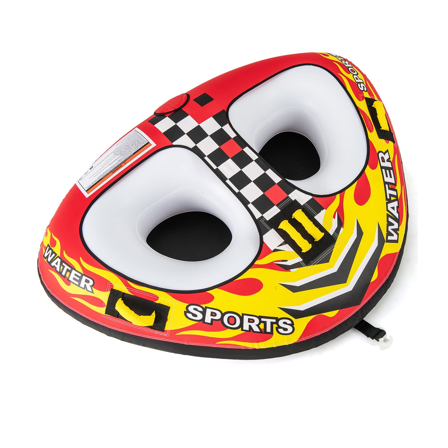 Towable Tube with Quick Connector and Drainage for Boating Kids Crystal