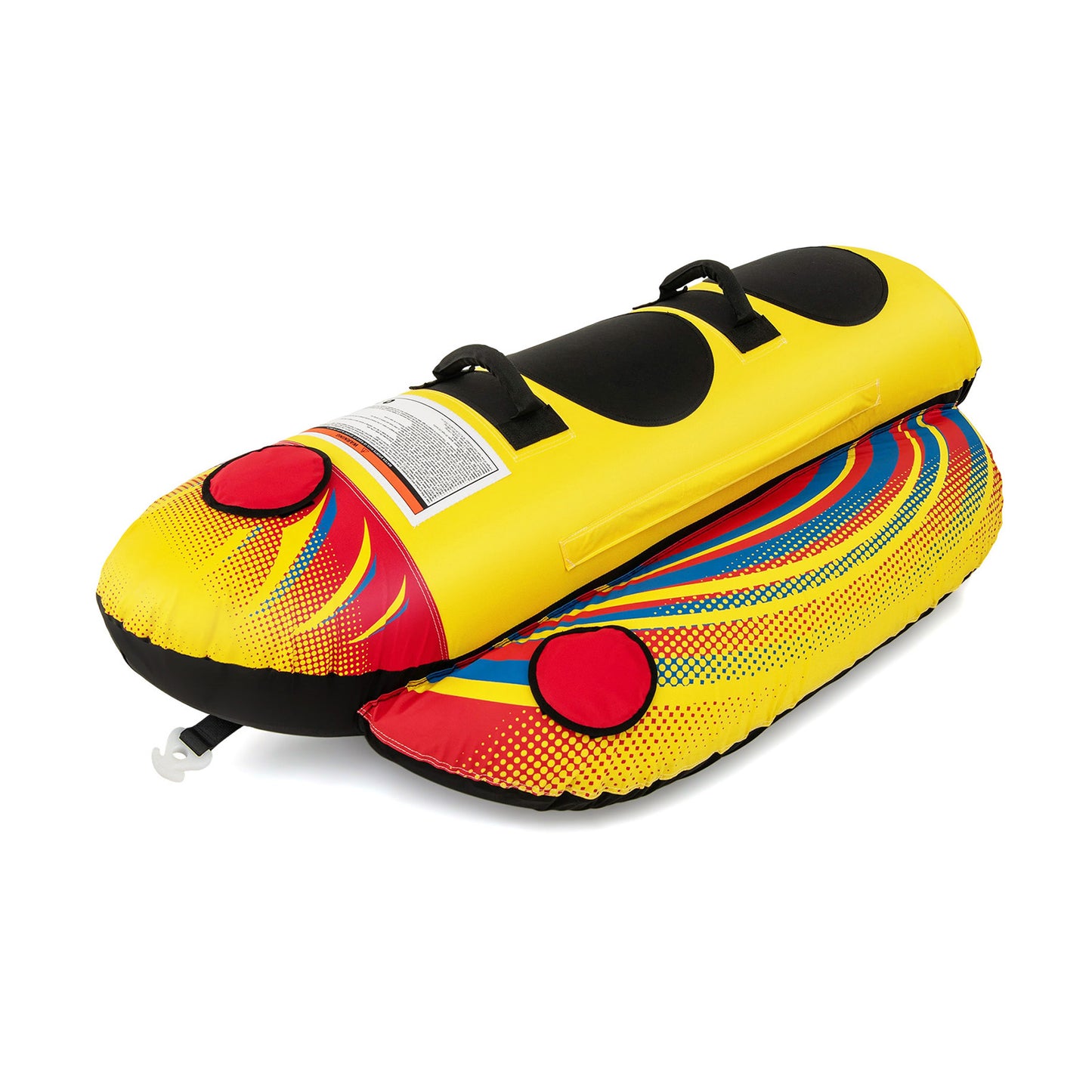 1 or 2 Person Inflatable Towable Tube Banana Boat for Boating Kids Crystal