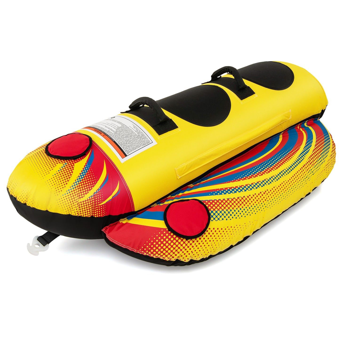 1 or 2 Person Inflatable Towable Tube Banana Boat for Boating Kids Crystal