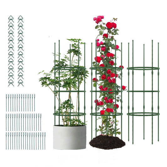 3 Pack 60 inch Adjustable Tall Plant Support Trellis for Climbing Plants Kids Crystal