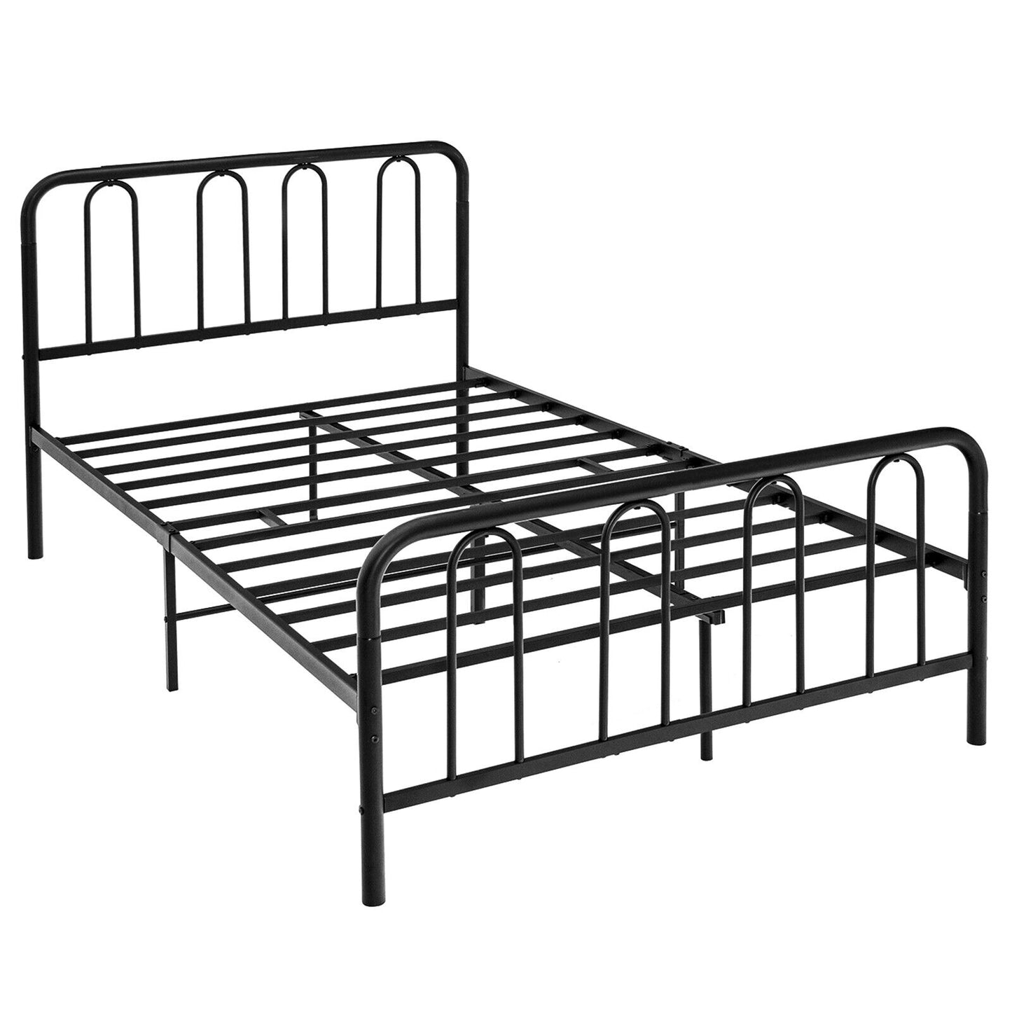 Full/Queen Size Metal Bed Frame with Headboard and Footboard-Full Size Kids Crystal