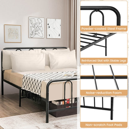 Full/Queen Size Metal Bed Frame with Headboard and Footboard-Full Size