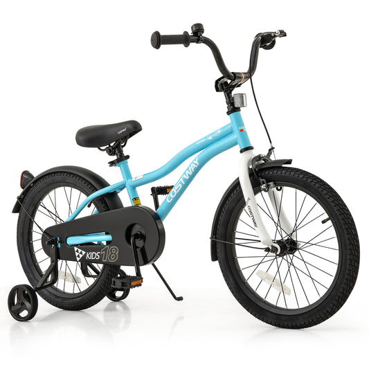 18-Inch Kids Bike for 4-8 Years Old Children Bicycle with Training Wheels Kids Crystal