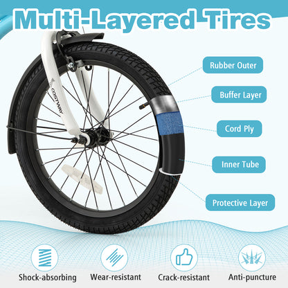 18-Inch Kids Bike for 4-8 Years Old Children Bicycle with Training Wheels