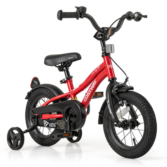 12 Inch Kids Bike Adjustable Bicycle with Reflectors and Bell for 3-4 Years Old Kids Crystal