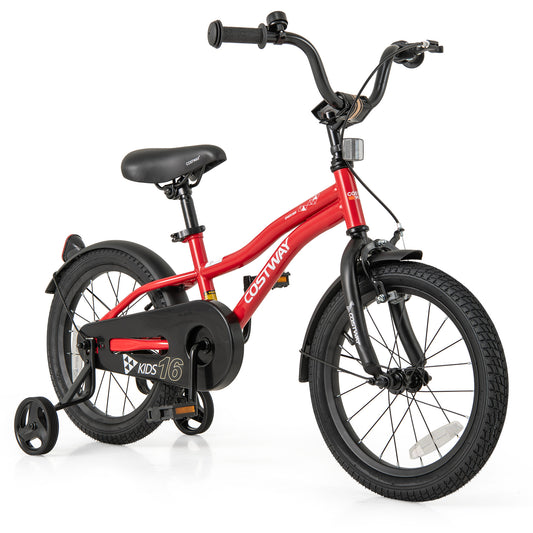 16 Inch Kids Bike Adjustable Bicycle with Reflectors and Bell for 4-7 Years Old Kids Crystal