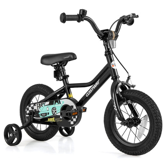 12 Inch Kids Bike Adjustable for 3-4 Years Old with Low-Step Frame Kids Crystal
