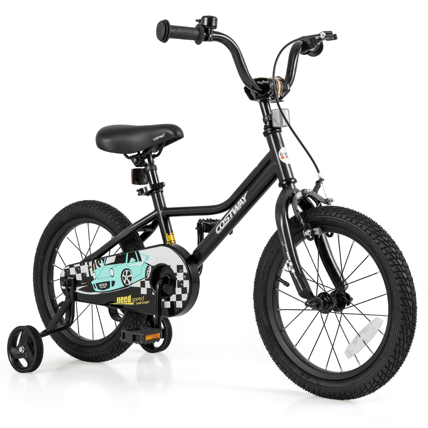 16 Inch Kids Bike Adjustable for 4-7 Years Old with Low-Step Frame Kids Crystal