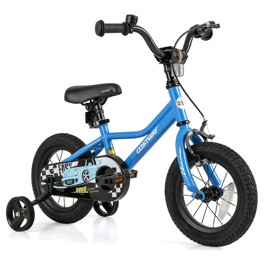 12 Inch Kids Bike with Removable Training Wheels for Aged 3-4 Years Old Kids Crystal