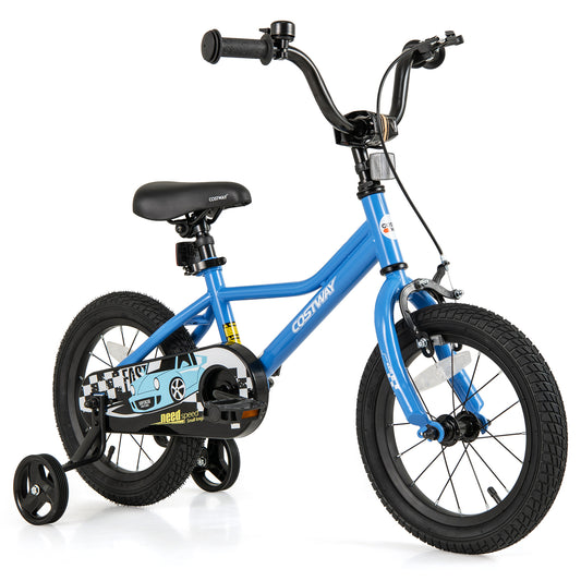 14 Inch Kids Bike with Removable Training Wheels for Aged 3-5 Years Old Kids Crystal