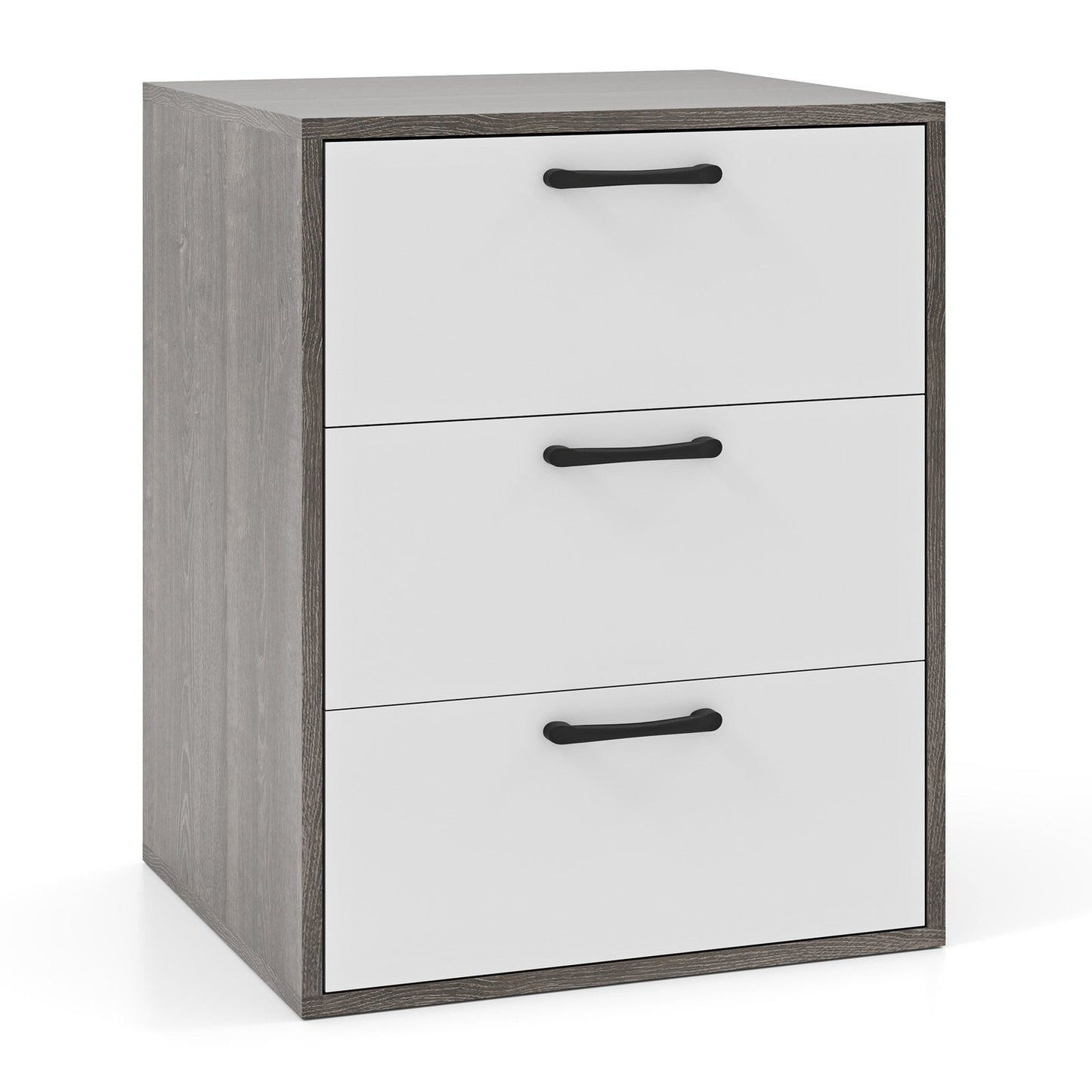Modern Dresser Nightstand with 3 Slide-Out Drawers Kids Crystal