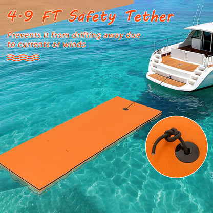 3-layer Tear-resistant Relaxing Foam Floating Pad-Orange