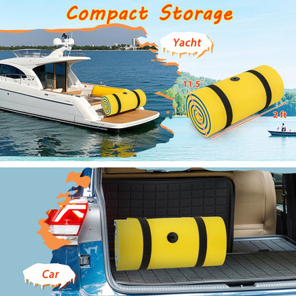 3-layer Tear-resistant Relaxing Foam Floating Pad-Yellow