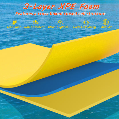 3-layer Tear-resistant Relaxing Foam Floating Pad-Yellow