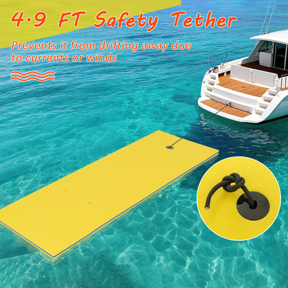 3-layer Tear-resistant Relaxing Foam Floating Pad-Yellow