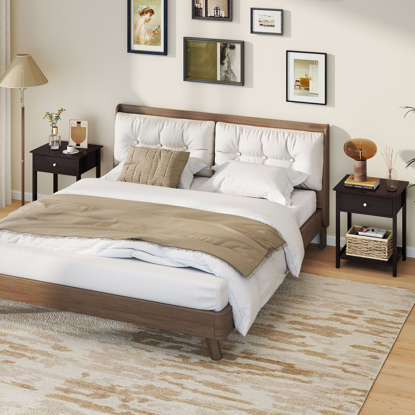 Wooden Storage Shelf with Drawer for Bedroom and Living Room-Brown Kids Crystal