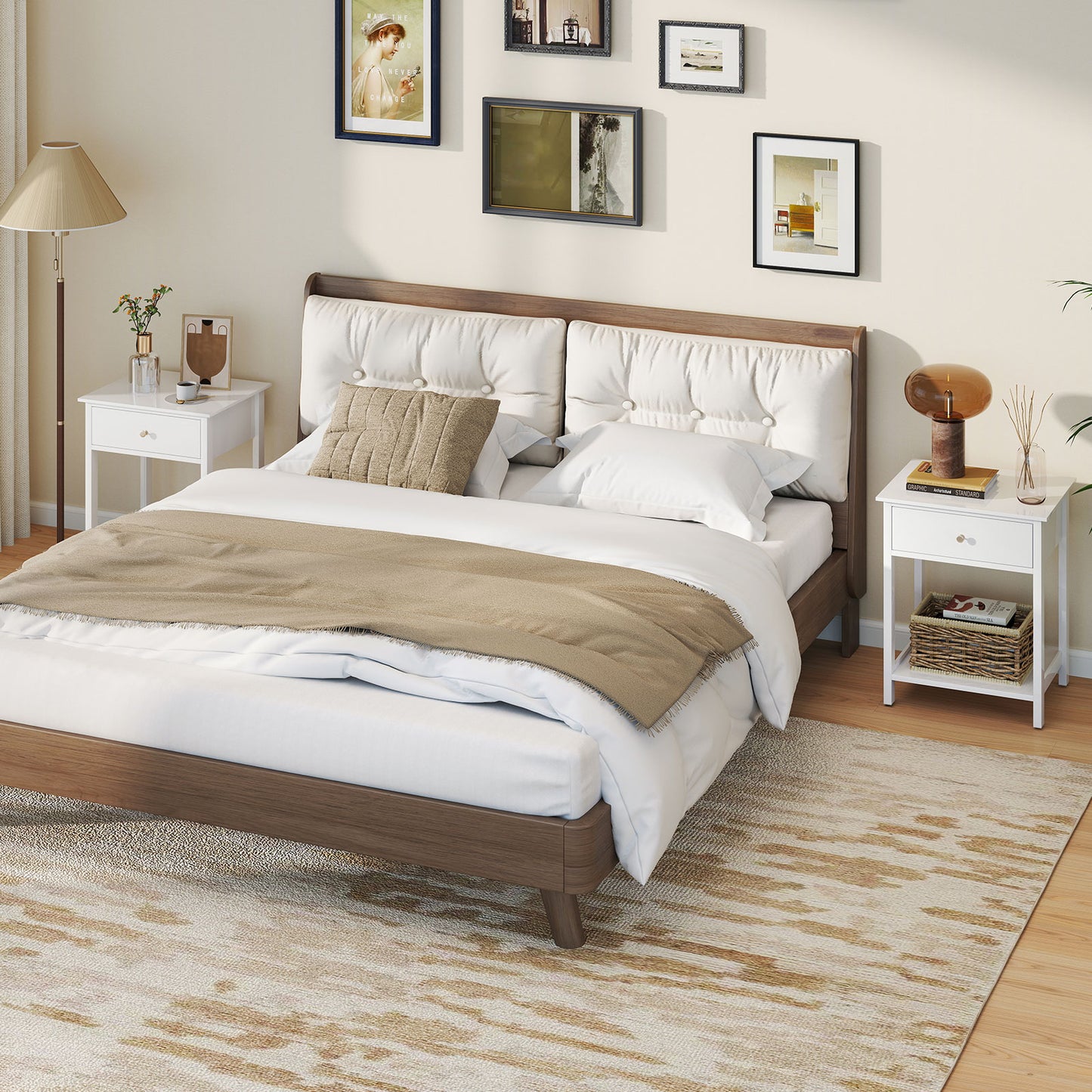 Wooden Storage Shelf with Drawer for Bedroom and Living Room-White Kids Crystal