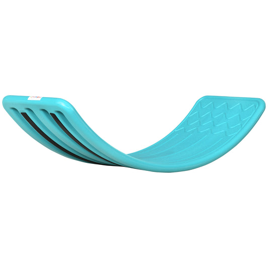 32.3" Balance Board Wobble Board Kids Curvy Rocker Board Ended Preschool Learning Waldorf Toy Ages for 3-6 Years Old Blue