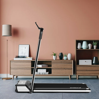 Ultra-thin Electric Folding Motorized Treadmill with LCD Monitor Low Noise