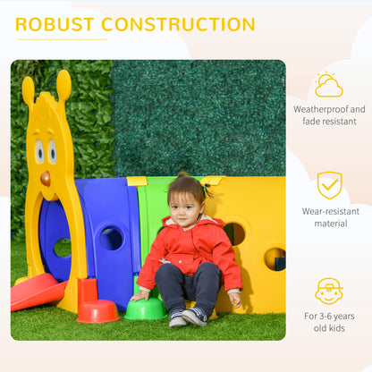 Kids Caterpillar Tunnel Climb-N-Crawl Toy Indoor Outdoor Play Multicolor for Ages 3-6