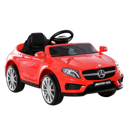 6V Kids Licensed Ride On Car Toy Battery Powered High/Low Speed with Headlight Music and Remote Control Red Kids Crystal