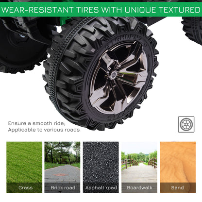 12V Kids 4-Wheeler ATV: MP3, Headlights, Battery Powered, Green