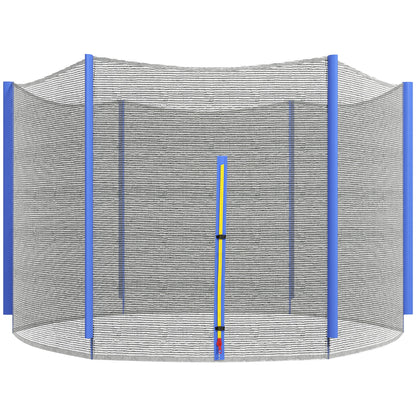 Safety Trampoline Net Enclosure 8ft Round Zippered Entrance Replacement Netting Black