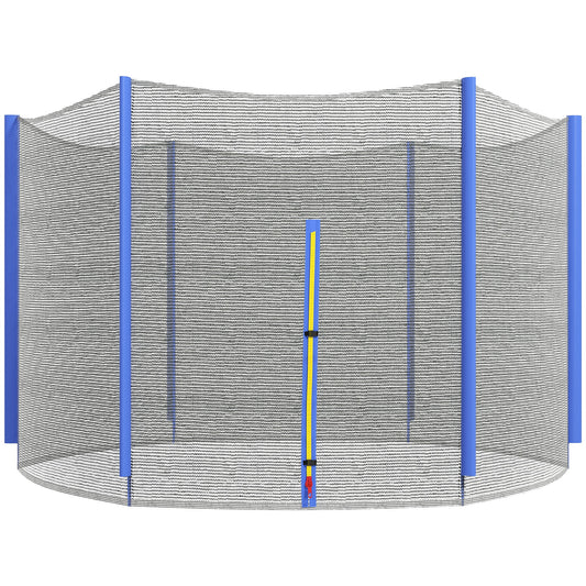 Safety Trampoline Net Enclosure 8ft Round Zippered Entrance Replacement Netting Black Kids Crystal