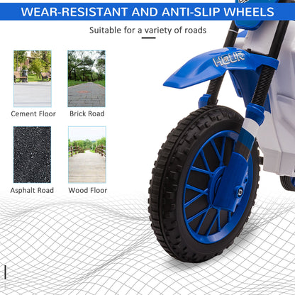 Kids Dirt Bike Electric Ride-On Motorcycle 12V Battery with Charging Training Wheels Blue