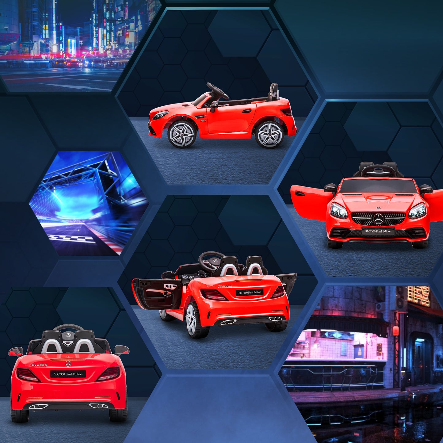 Kids Ride-On Car: 12V, Remote Control, Music, Lights, Suspension Wheels, 3-6 Years, Red Kids Crystal