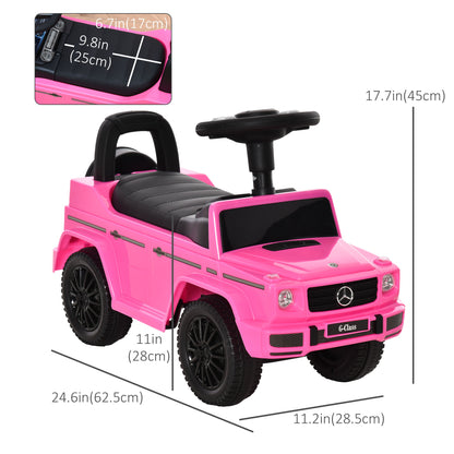 Luxury Cruiser: Baby Toddler Push Car, Mercedes-Benz G350 Licensed, Foot-to-Floor Ride-On, Pink