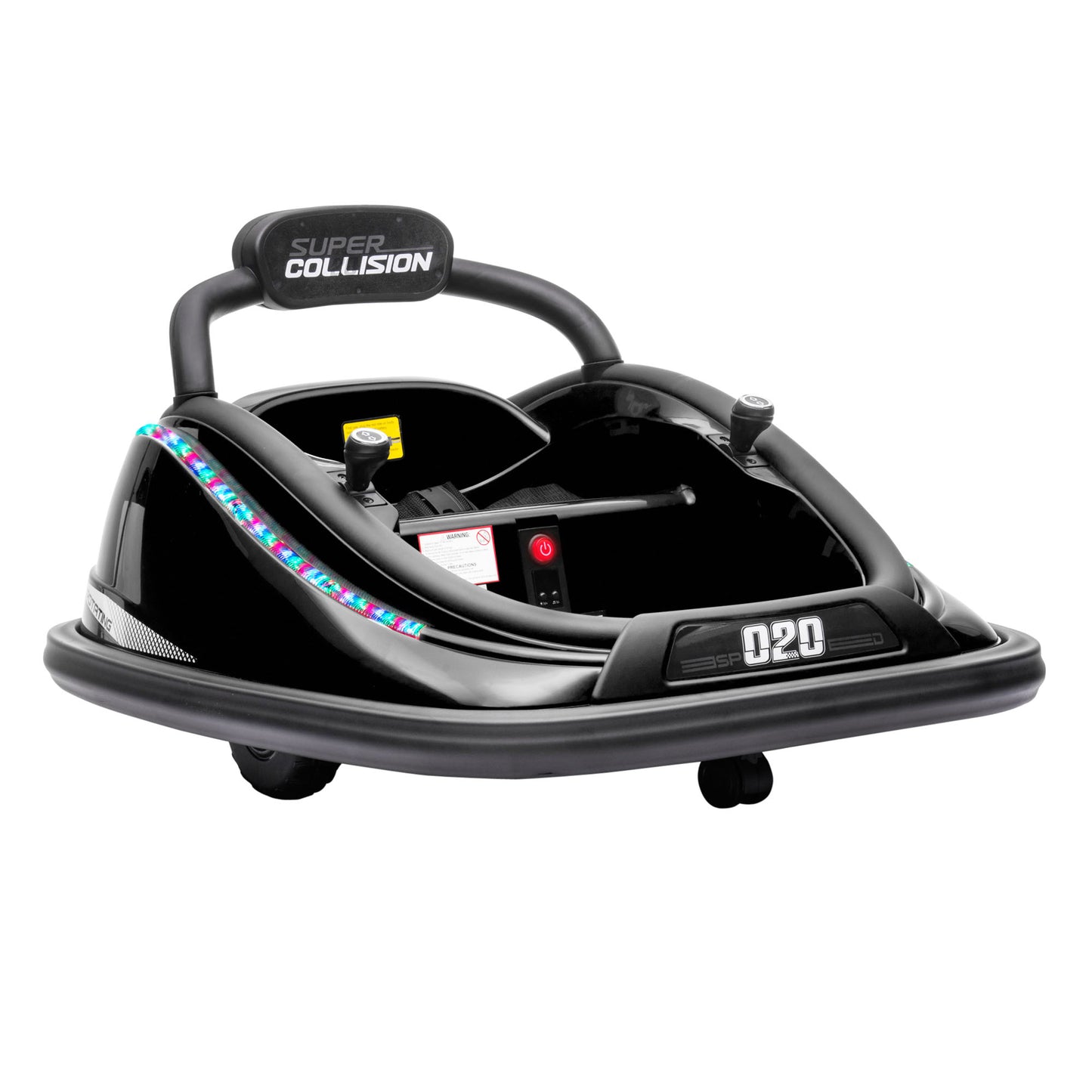 12V Kids Bumper Car: 360° Rotation, Twin Motor, Remote Control, LED Lights, Belt Kids Crystal