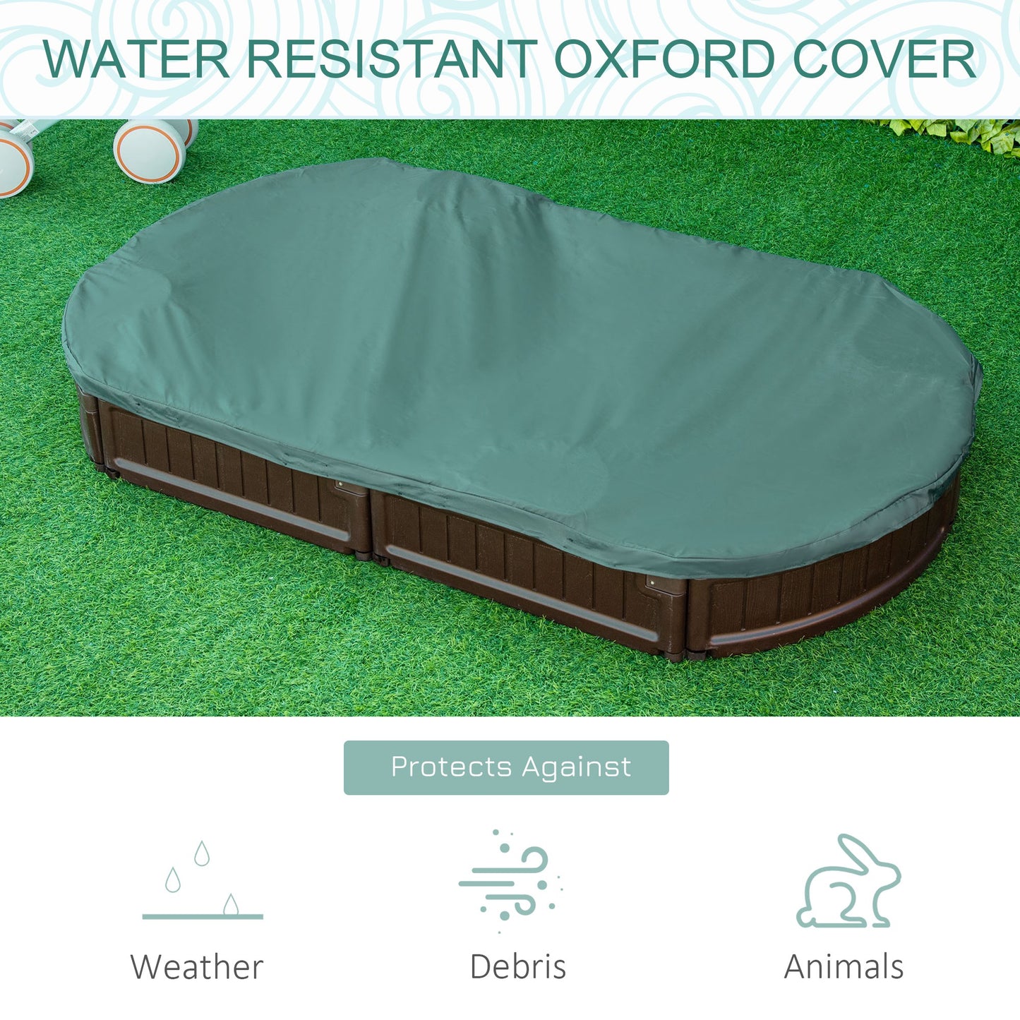 Childrens Sandbox with Canopy Cover Corner Seats Easy Assembly Outdoor Sand Play Area for Garden Backyard Kids Crystal