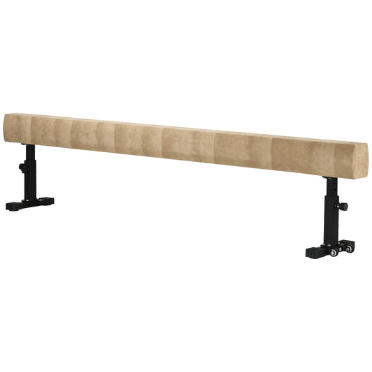 7.5ft Adjustable Gymnastics Balance Beam with Wheels for Kids 8-12 Years Old Gym Equipment