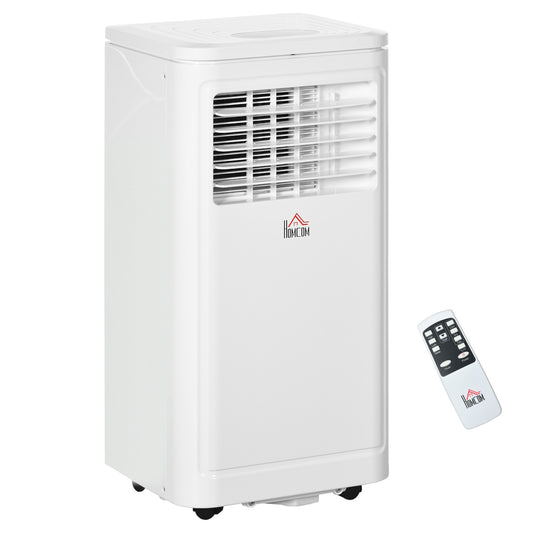 Portable Air Conditioner 8000 BTU Remote 4-in-1 Dehumidifier Fan 24H Timer White