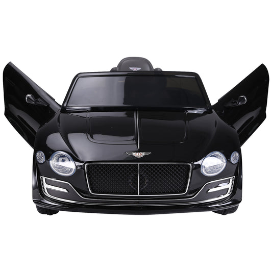 Licensed Bentley Ride-On Car: 12V, Electric, Battery Powered, Remote Control, 2 Speed, Black Kids Crystal