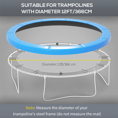 12ft Trampoline Replacement Pad Trampoline Spring Cover EPE Foam Light Blue