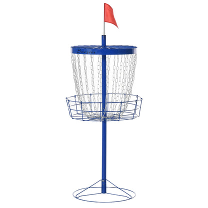 24-Chain Portable Practice Basket for Disc Golf Target Stand Easy Assembly & Lightweight Basket w/ Carry Bag, Deep Blue