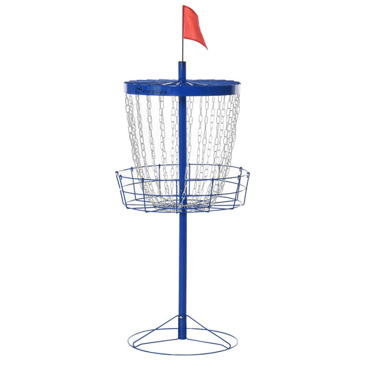 24-Chain Portable Practice Basket for Disc Golf Target Stand Easy Assembly & Lightweight Basket w/ Carry Bag, Deep Blue Kids Crystal